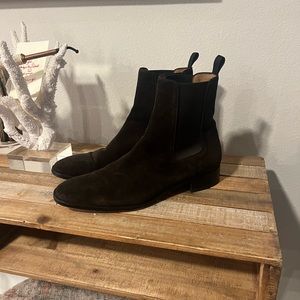 Men’s size 45 1/2 men’s Christian Louboutin  Suede Brown Chelsea boots